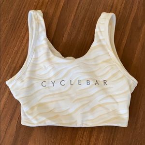 CycleBar Sports Bra Top Stretchy Zebra Print